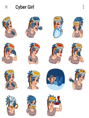 Cyber Girl Telegram Animated Sticker Pack