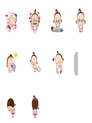 Baby Girl Telegram Animated Sticker pack