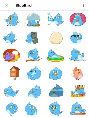 Blue Bird Telegram Animated Sticker pack