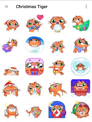 Christmas Tiger Telegram Animated Sticker Pack