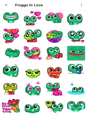 Froggo In Love Telegram Animated Sticker pack