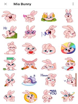 Mia Bunny Telegram Animated Sticker pack