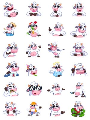 Cow Telegram Animated Sticker pack Cow Telegram Animated Sticker pack