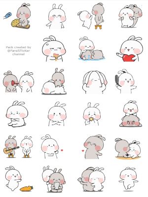 Nuomi Rabbit Telegram Animated Sticker pack