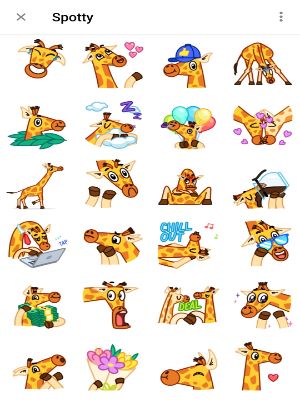 Spotty Giraffe Telegram Animated Sticker pack