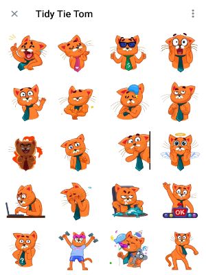 Tidy Tie Tom Telegram Animated Sticker pack