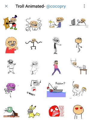 Troll Animated Telegram Animated Sticker pack