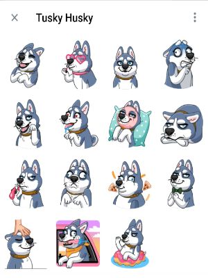 Tusky Husky Telegram Animated Sticker pack