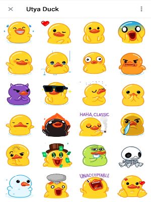 Utya Duck Telegram Animated Sticker pack