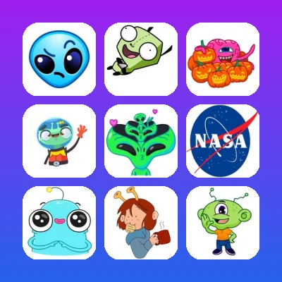 Alien Telegram Stickers Set