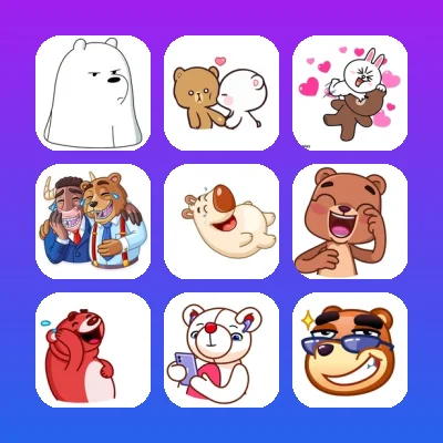 Bear Telegram Stickers Set