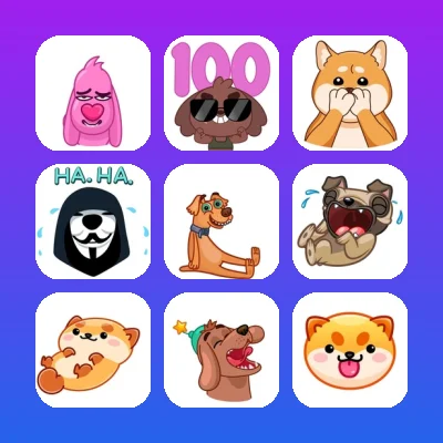 Dogs Telegram Stickers Set