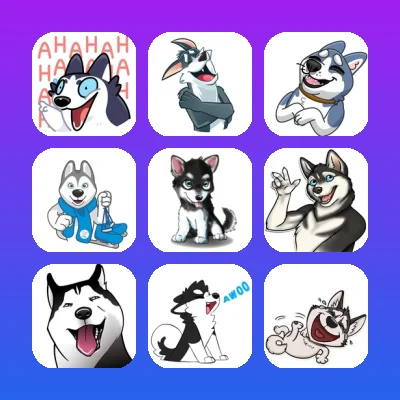 Siberian Husky Telegram Stickers