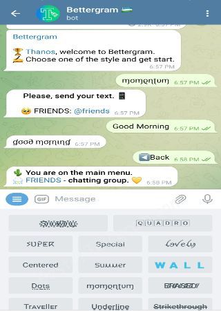 BettergramBot bot step 2