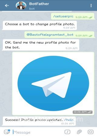 Создание бота telegram botfather