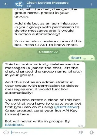 Clean Service Message preview 2