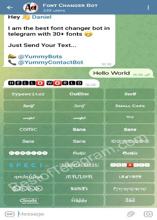 FontChangerYBot bot step 2