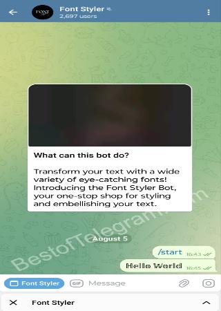 FontStylerBot bot step 3