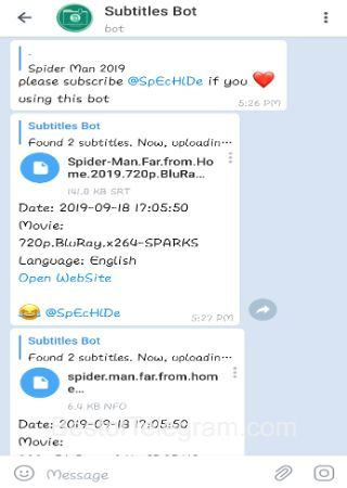 GetSubtitleBot step 3