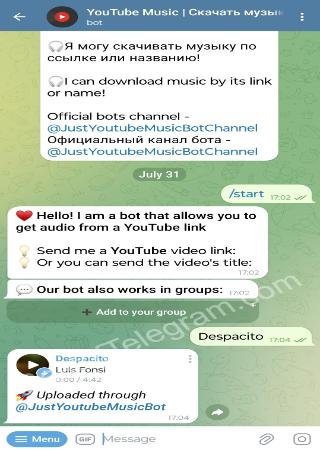 JustYoutubeMusicBot bot step 3