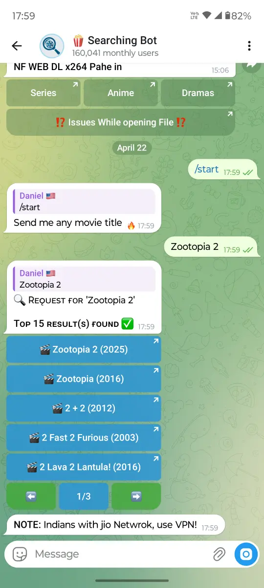 🍿 Searching Bot preview 1