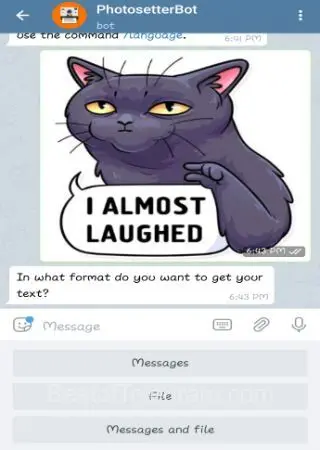 PhotosetterBot preview 2