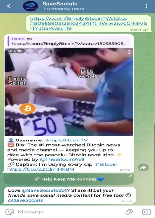 Save Socials bot step 2