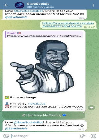 Save Socials bot step 3