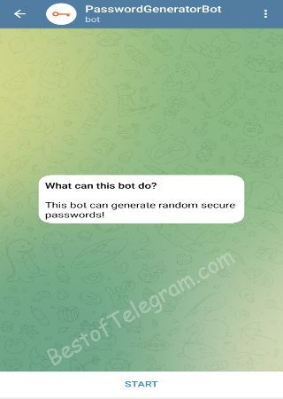 SecurePasswordGeneratorBot bot step 1