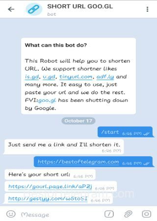 ShortUrlBot step 2