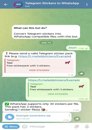 Telegram Sticker to WhatsApp preview 2