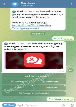 TopUsersBot bot step 2