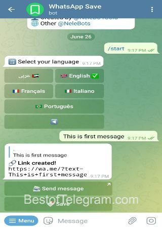 WhatsAppSaveBot bot step 2