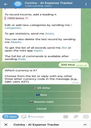 Cointry | AI Expense tracker preview 2