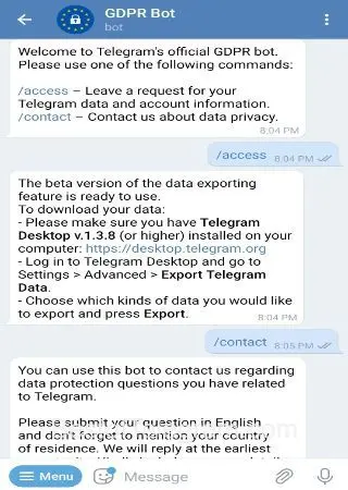 GDPR Bot preview 2