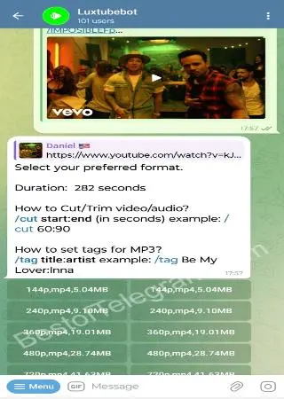 Luxtubebot preview 2