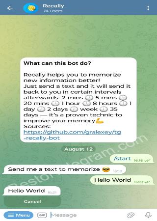 recally_bot bot step 2