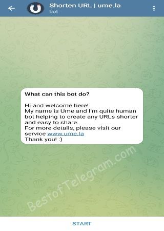 Shorten URL Telegram Bot