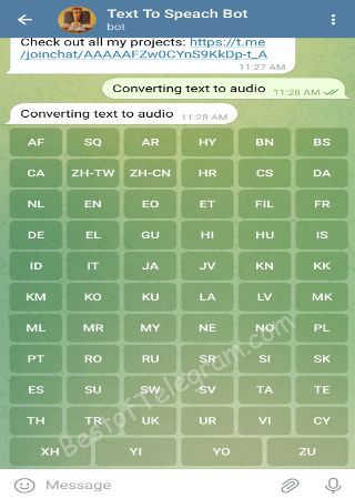 audio to text bot telegram