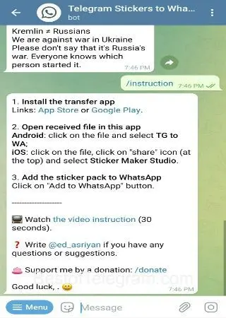 Telegram Stickers to WhatsApp Transfer preview 3