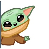 Distorted Baby Yoda Telegram Animated Sticker pack